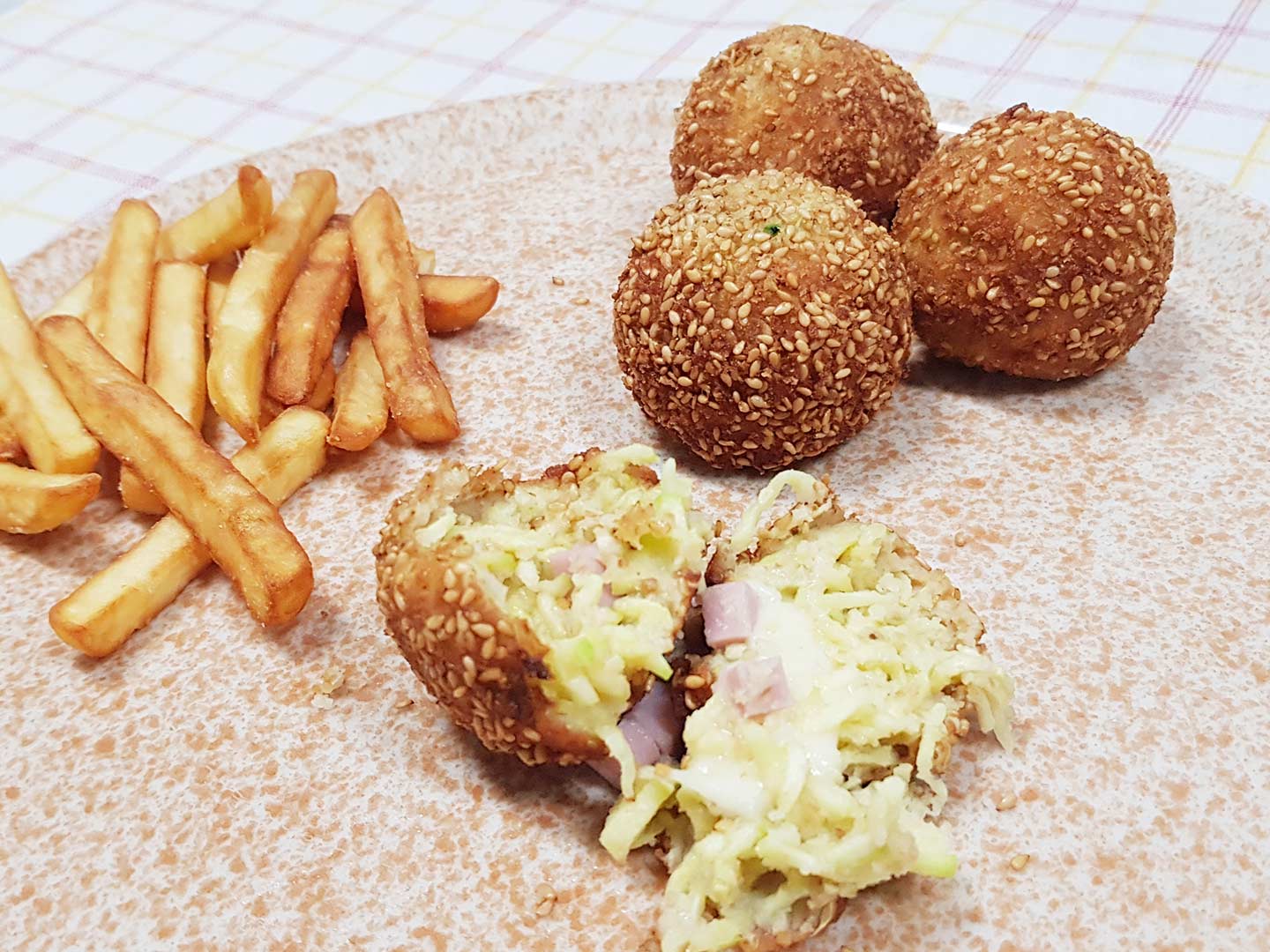 Courgette Arancini Breaded With Italian Sesame Seeds Gambuzza ® Organic Italian Sesame Seeds